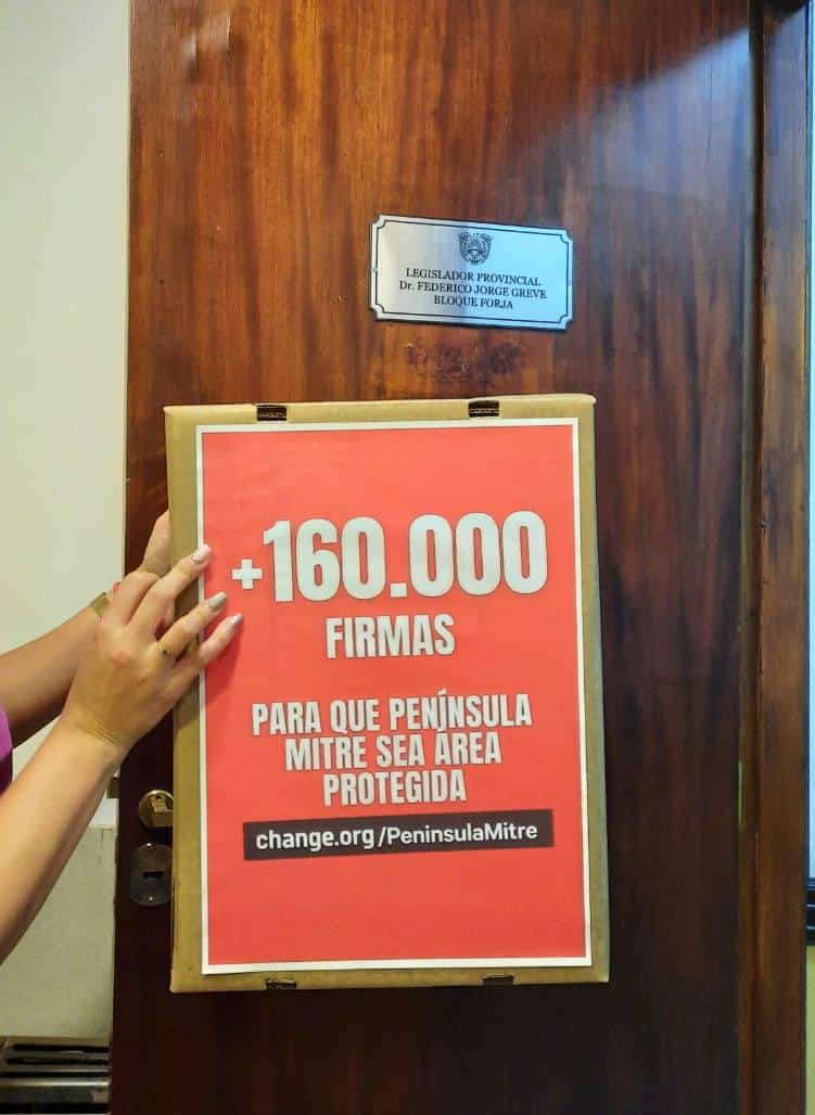 Hay 160 mil firmas en reclamo a legisladores para que protejan inmediatamente Península Mitre