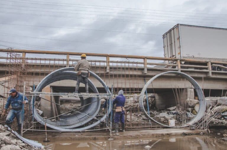 Avanza la obra del nuevo puente sobre el Arroyo Grande