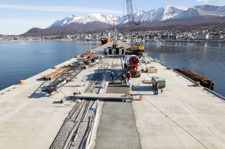 Avanza la obra de ampliación del Puerto de Ushuaia